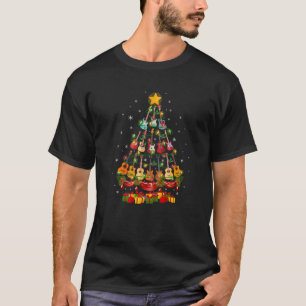 Funny Guitars Ornament Weihnachtsbaum Lichter Weih T-Shirt