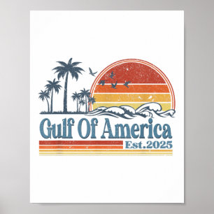 Funny Gulf of US America Est 2025 American Flag G Poster