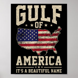 Funny Gulf of US America Vintager Golf von Mexiko  Poster