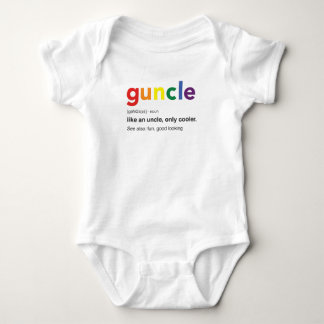 Funny Guncle Definition Print Baby Strampler