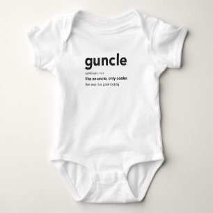 Funny Guncle Definition Print Baby Strampler