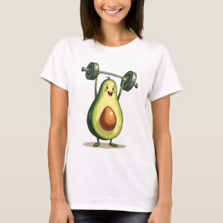 Funny Gym Avocado Cartoon T-Shirt
