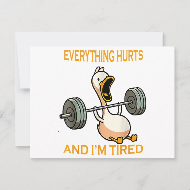 Funny gym duck Zitat alles tut weh und ich bin Rei (Vorderseite)