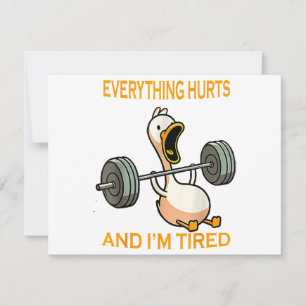 Funny gym duck Zitat alles tut weh und ich bin Rei