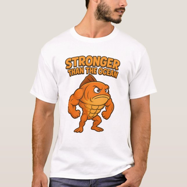 Funny Gym Fish T - Shirt (Vorderseite)