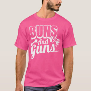Funny Gym Fitness Bruns und Gewehre T-Shirt