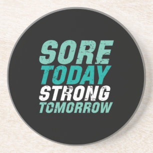 Funny Gym Fitness Heute Starke Morgen Getränkeuntersetzer