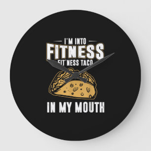 Funny Gym Fitness Taco T - Shirt Große Wanduhr