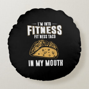 Funny Gym Fitness Taco T - Shirt Rundes Kissen
