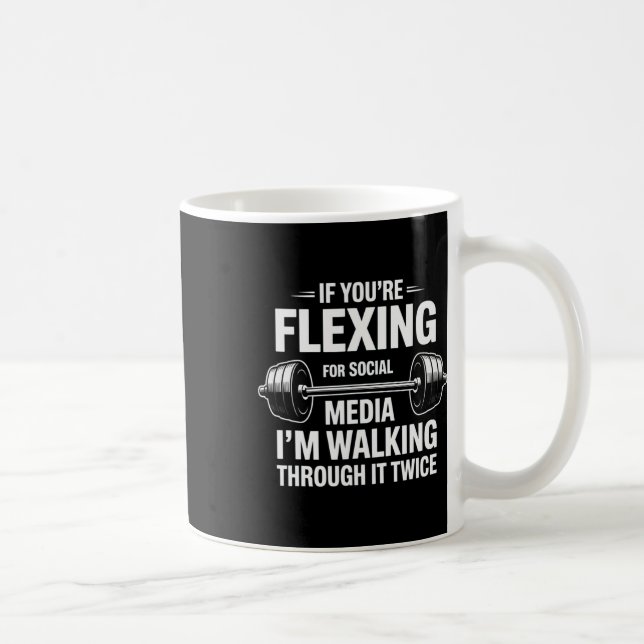 Funny Gym Flexing Workout Bodybuilding 1 Kaffeetasse (Rechts)