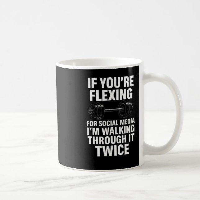 Funny Gym Flexing Workout Bodybuilding 2 Kaffeetasse (Rechts)