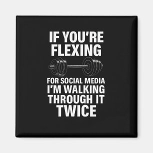 Funny Gym Flexing Workout Bodybuilding 2 Magnet