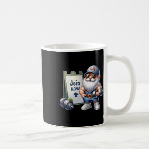 Funny Gym Gnome Grafik mit Dumbells für Männer gee Kaffeetasse