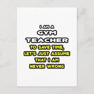 Funny Gym Lehrer T - Shirt und Geschenke Postkarte