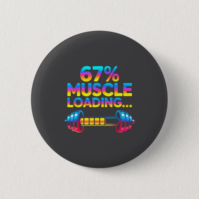 Funny Gym Meme 67  Button (Vorderseite)