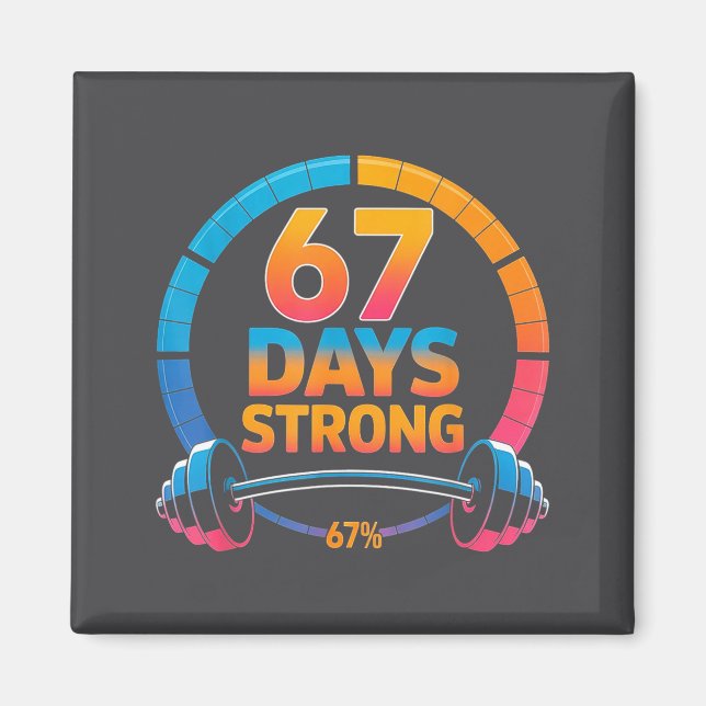 Funny Gym Meme 67  Magnet (Vorne)