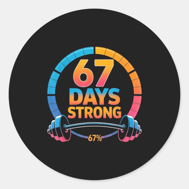 Funny Gym Meme 67  Runder Aufkleber (Vorderseite)
