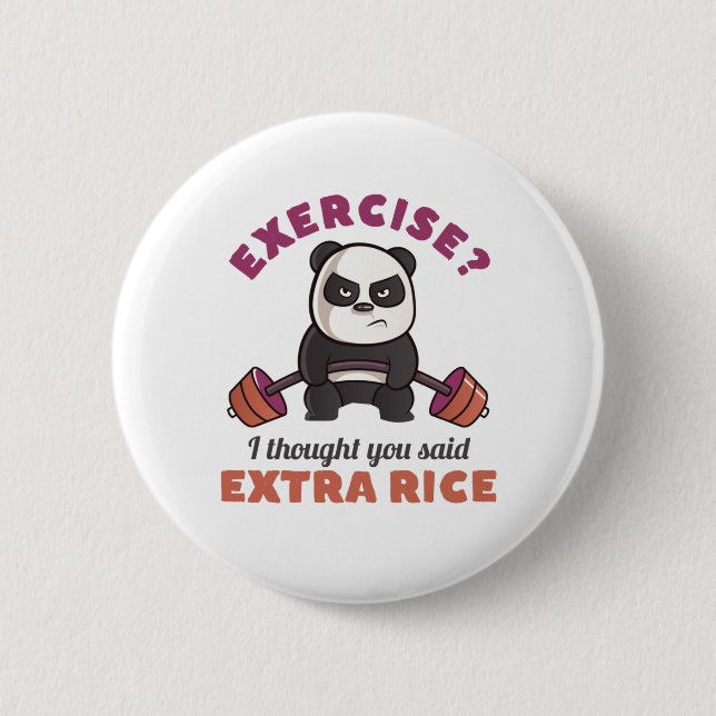Funny Gym Motivation Fitness Training und Workout Button (Vorderseite)