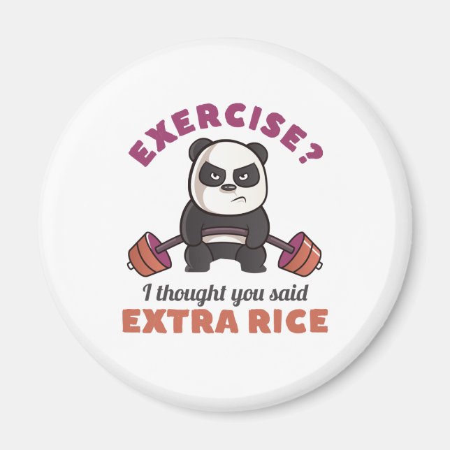 Funny Gym Motivation Fitness Training und Workout Magnet (Vorne)