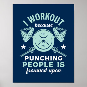 Funny Gym Motivation Fitness Training und Workout Poster