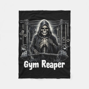 Funny Gym Sensenmann Workout Bodybuilding Fleecedecke