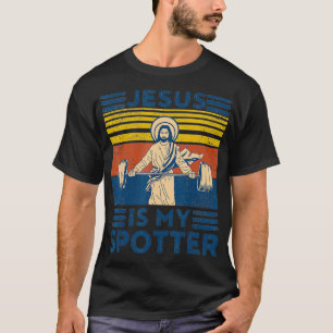 Funny Gym Shirt Jesus ist mein Spotter Funny Worko