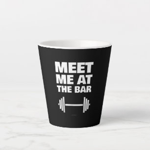 Funny Gym Ts trifft mich bei Bar Gym Lover Geschen Milchtasse