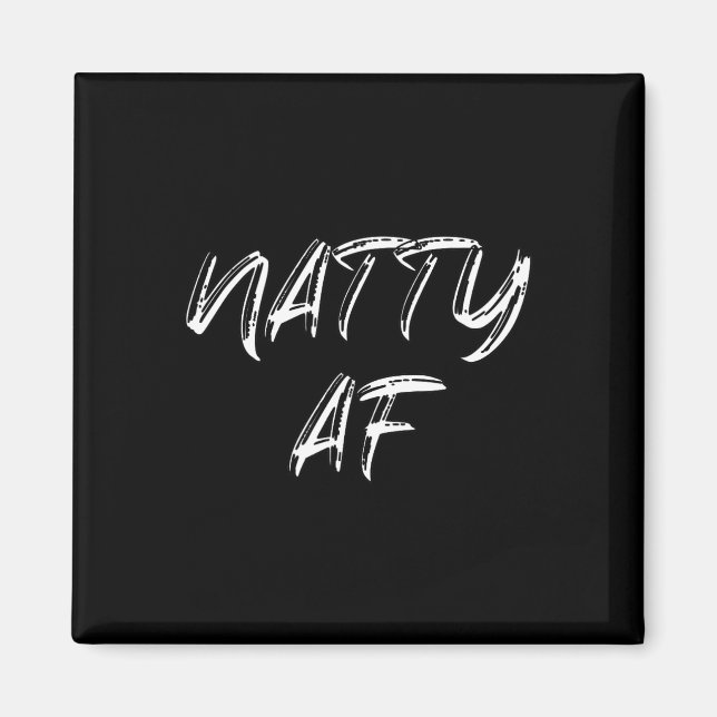 Funny Gym Workout 100% Natty Af Bodybuilding Appar Magnet (Vorne)