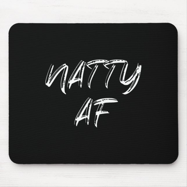 Funny Gym Workout 100% Natty Af Bodybuilding Appar Mousepad (Vorne)