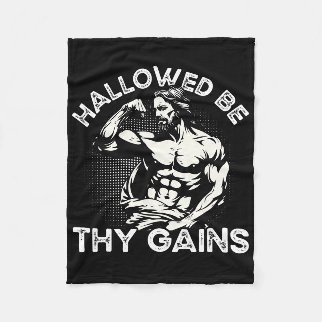 Funny Gym Workout Bodybuilding Fitness Gym und Jes Fleecedecke (Vorderseite)