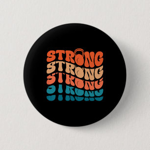 Funny Gym Workout Fitness Bodybuilding Sportwein Button