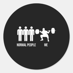 Funny Gym Workout Fitness Bodybuilding Sportwein Runder Aufkleber