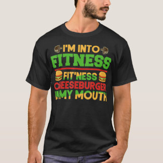 Funny Gym Workout Ich bin in Fitness Cheeseburger T-Shirt