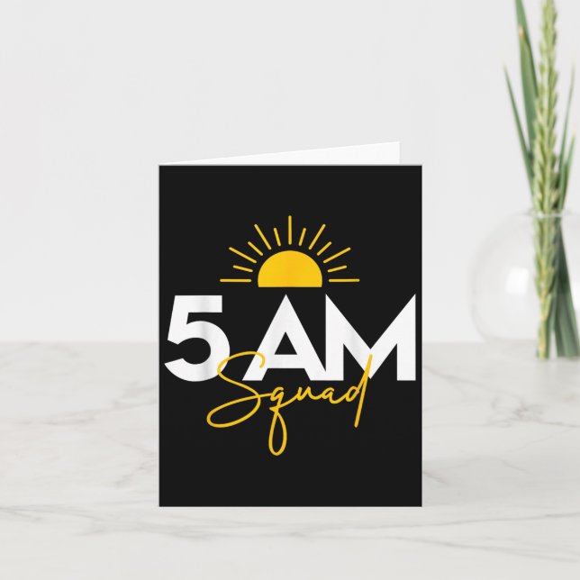 Funny Gym Workout Lovers Fitness Crew - 5 Am Squad Karte (Vorderseite)