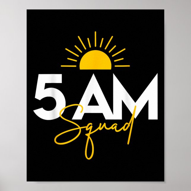 Funny Gym Workout Lovers Fitness Crew - 5 Am Squad Poster (Vorne)