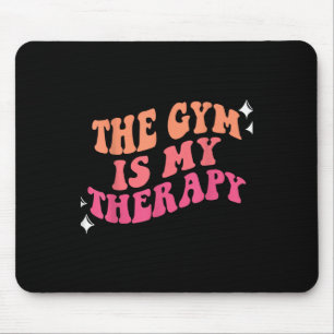 Funny Gym Workout Motivierend Das ist meine Therap Mousepad