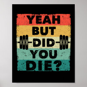 Funny Gym Workout Spaß motivierend Poster