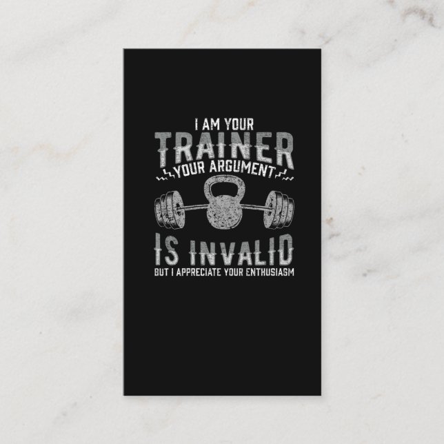 Funny Gym Workout Training Personal Trainer Visitenkarte (Vorderseite)
