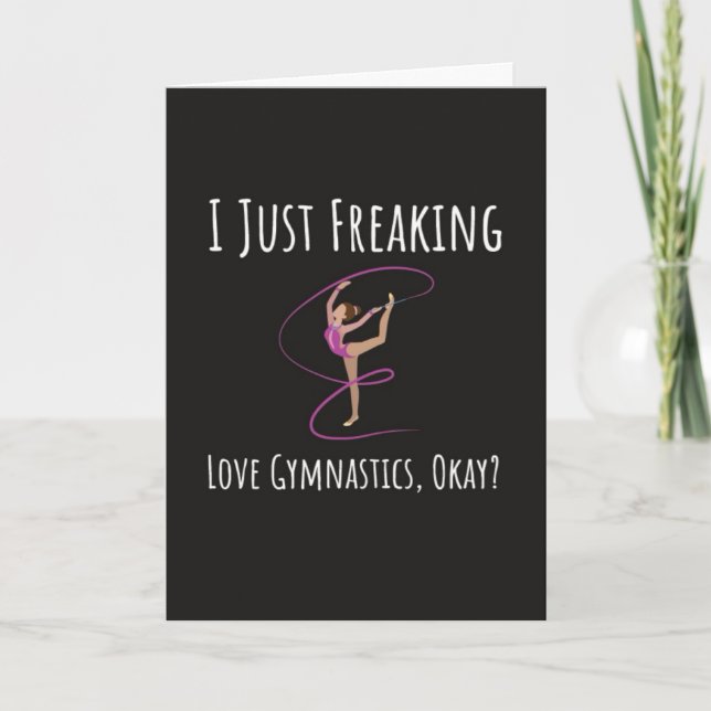 Funny Gymnast Cards For Her Gymnastics Humor Women Karte (Vorderseite)