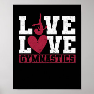 Funny Gymnastic Lover Turner Livemusik Liebe Poster