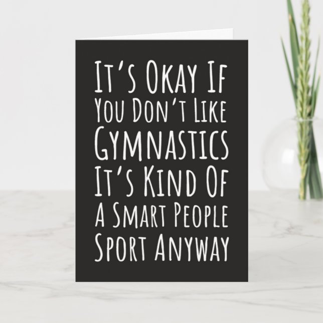 Funny Gymnastics Cards Sports Friend Gymnasts Kids Karte (Vorderseite)