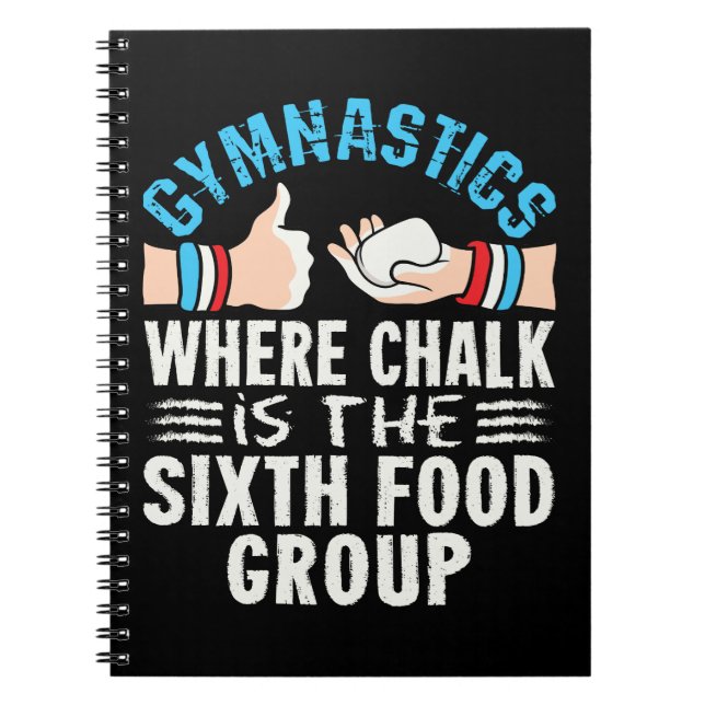 Funny Gymnastics Chalk Gymnast Team Notizblock (Vorderseite)