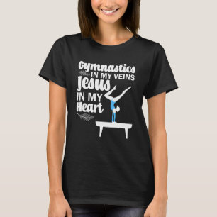 Funny Gymnastics Design Damen Gymnast Jesu T-Shirt