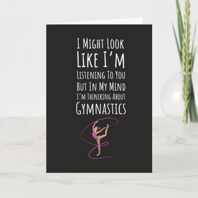 Funny Gymnasts Cards Sports Gymnastics Friend Karte (Vorderseite)