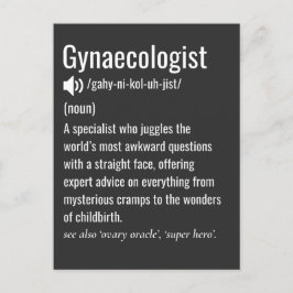 Funny Gynecologin Definition Gynacologin Postkarte