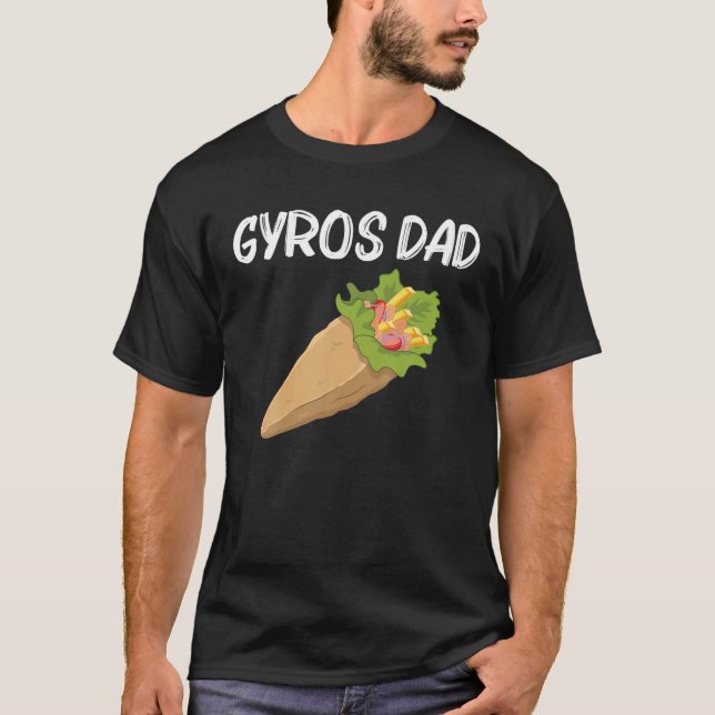 Funny Gyros für Vater Pater Gyro Fleisch Pita Done T-Shirt (Vorderseite)