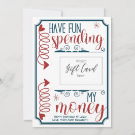 Funny habe Spaß, mein Geld-Geschenkkartenhalter au