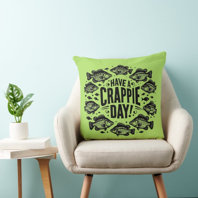 Funny haben Crappie Day Fischen Kissen (Stuhl )