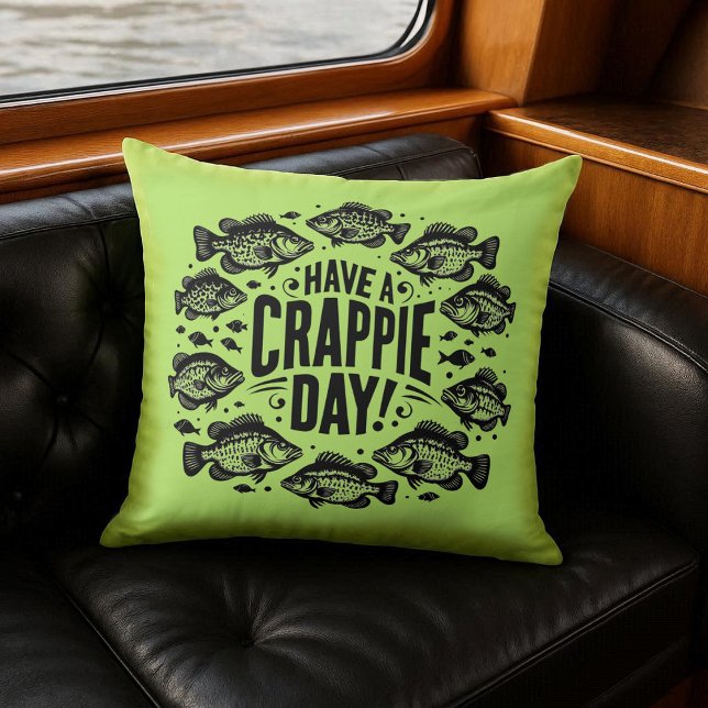 Funny haben Crappie Day Fischen Kissen (Funny Have a Crappie Day Throw Pillow Cover Photo)