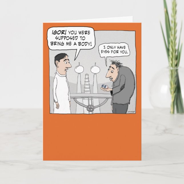 Funny haben nur Augen für euch Halloween Karte (Vorderseite)